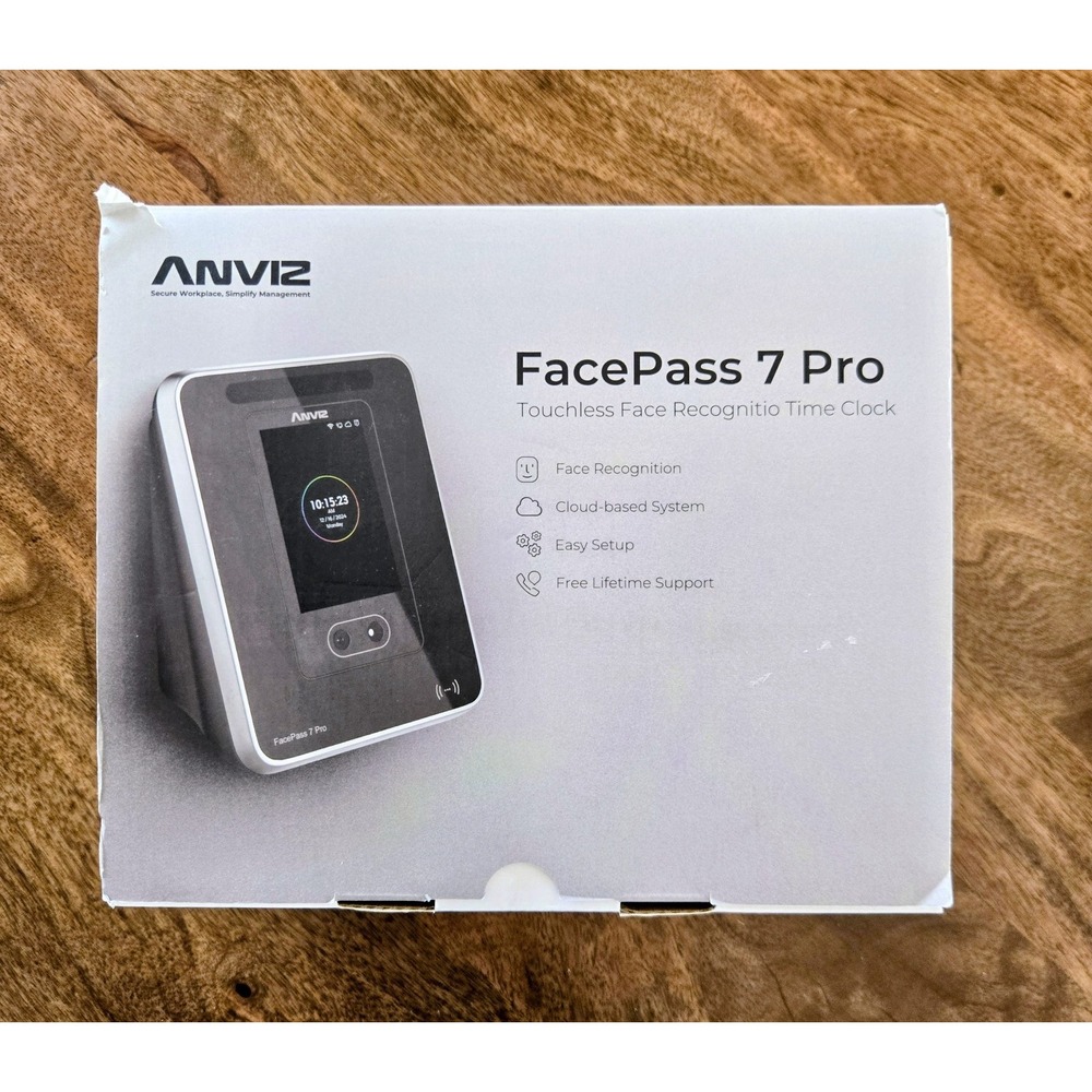 ANVIS FacePass 7 Pro Touchless Face Recognition Time Clock - New In Open Box